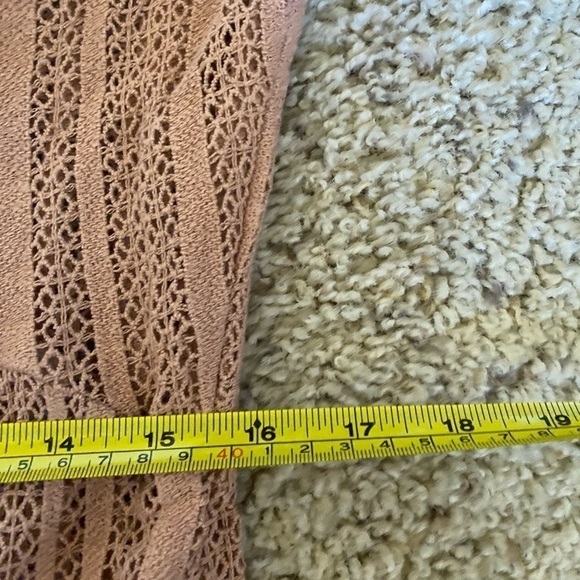 Jen’s Pirate Booty Women’s Dress Beige Size Large Lace Deep V Neck Maxi - Picture 8 of 9